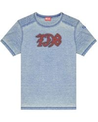 DIESEL - Burnout T-Shirt With D78 Print - Lyst
