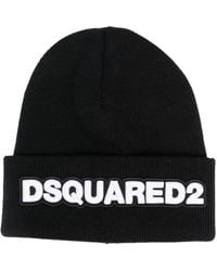 DSquared² - Bonnet En Laine À Patch Logo - Lyst