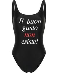 Moschino - Slogan-print Swimsuit - Lyst
