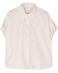 Peserico - Cap-sleeve Cotton Shirt - Lyst