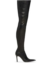 Balenciaga - Odeon 100mm Over-the-knee Leather Boots - Lyst