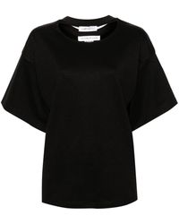 Victoria Beckham - Cut-out Drop-shoulder T-shirt - Lyst