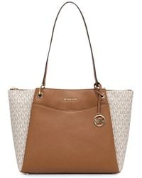 MICHAEL Michael Kors - Logo-Print Pebbled Tote Bag - Lyst