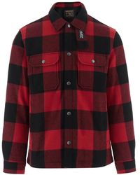 Woolrich - Check-Pattern Wool-Blend Shirt-Jacket - Lyst