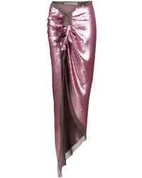 Rick Owens - Sequinned Asymmetric Maxi Skirt - Lyst