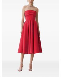 Framboise - Napea Strapless Corset-Style Midi Dress - Lyst