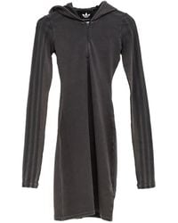 adidas - X Avavav Logo-Embroidered Hooded Mini Dress - Lyst