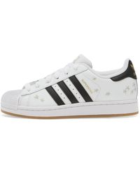 adidas - Superstar Ii Floral-Embroidered Sneakers - Lyst