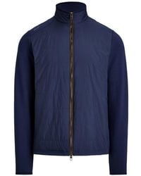 Ralph Lauren - Woven-Panel Zip-Up Jacket - Lyst