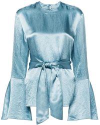 Nanushka - Ilon Blouse Met Ceintuur - Lyst