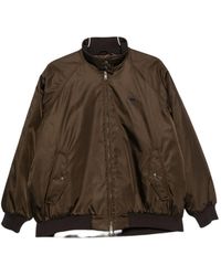 Prada - Logo-Plaque Bomber Jacket - Lyst