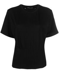 FEDERICA TOSI - Corset-style Cotton T-shirt - Lyst