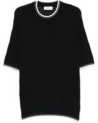 Laneus - Striped Roun-Neck T-Shirt - Lyst