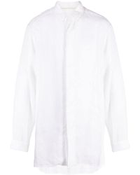 Forme D'expression - Spread-collar Linen Shirt - Lyst
