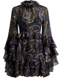 Etro - Silk Dress With Ruffles - Lyst