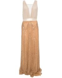 Elisabetta Franchi - Sequin-Embellished Maxi Dress - Lyst