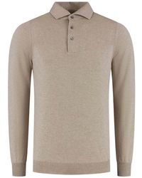 Gran Sasso - Long-Sleeve Knitted Polo Shirt - Lyst
