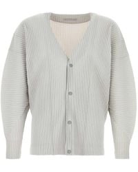 Homme Plissé Issey Miyake - Cardigan Plissé September À Col V - Lyst