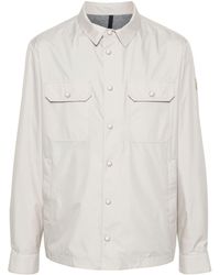 Moncler - Neutral Piz Logo Appliqué Shirt Jacket - Lyst