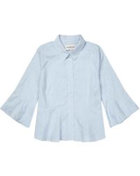 Munthe - Veracity Striped Flared-Sleeve Shirt - Lyst