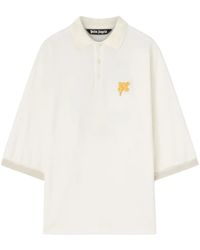 Palm Angels - Logo-Print Cotton Polo Shirt - Lyst