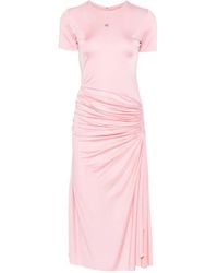 Givenchy - Vestido midi drapeado - Lyst