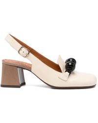 Chie Mihara - Moby Bead-Embellished Slingback Pumps - Lyst