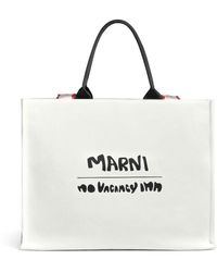 Marni - Bey Canvas Shopping Bag - Lyst