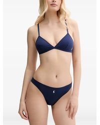 Polo Ralph Lauren - Ribbed-Knit Triangle Bra - Lyst