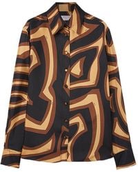PUCCI - Labyrinth Print Silk Shirt - Lyst