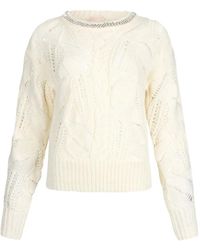 Liu Jo - Intricate Openwork Knit Sweater - Lyst