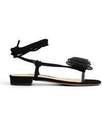 Chantal - Floral-Detail Tie-Fastening Sandals - Lyst