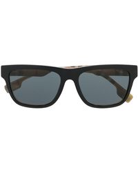 Burberry - Vintage Check Square Frame Sunglasses - Lyst