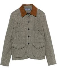 Polo Ralph Lauren - Suede-Trim Herringbone Jacket - Lyst