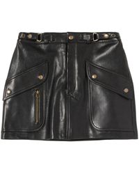 RE/DONE - Racer Leather Mini Skirt - Lyst