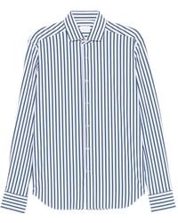 Xacus - Vertical-Stripe Long-Sleeve Shirt - Lyst