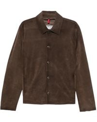 Fay - Buttoned Leather Jacket - Lyst