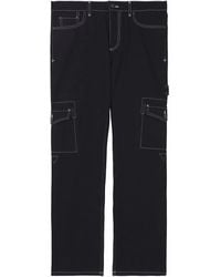 Burberry - Contrast-Stitch Straight-Leg Jeans - Lyst