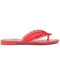 Ganni - X Melissa Ruffled-Strap Flip-Flops - Lyst