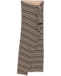 Nanushka - Striped Draped Skirt - Lyst