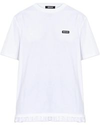 ROTATE BIRGER CHRISTENSEN - Ruffled T-Shirt - Lyst