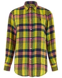 Polo Ralph Lauren - Check Embroidered Linen Shirt - Lyst