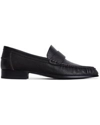12 STOREEZ - Grained Leather Loafers - Lyst