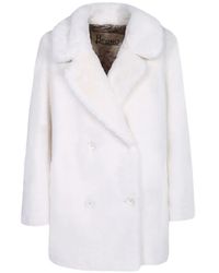 Herno - Faux-Fur Double-Breasted Coat - Lyst