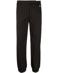 Patrizia Pepe - Pinstripe-pattern low-rise tapered trousers - Lyst
