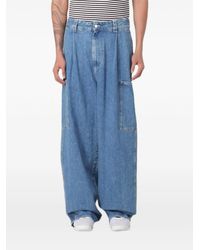 Sunnei - Pleated Wide-Leg Jeans - Lyst