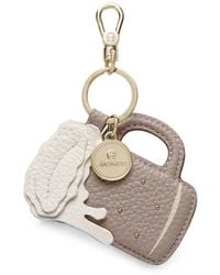 Aigner - Mug-Motif Leather Keychain - Lyst