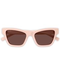 Gucci - Geometric Stripe Sunglasses - Lyst
