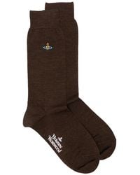 Vivienne Westwood - Orb-Embroidered Logo-Print Socks - Lyst