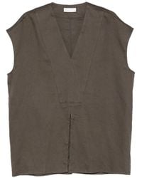 Roberto Collina - V-Neck Sleeveless Blouse - Lyst